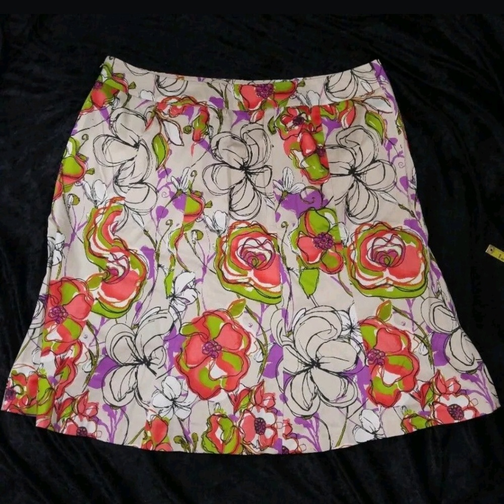 Lane Bryant  Plus Size 20 floral multi color skirt